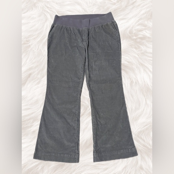 duo Maternity Other - Duo Maternity Gray Corduroy Bootcut Pants XL Stretch Pull On Wide Leg